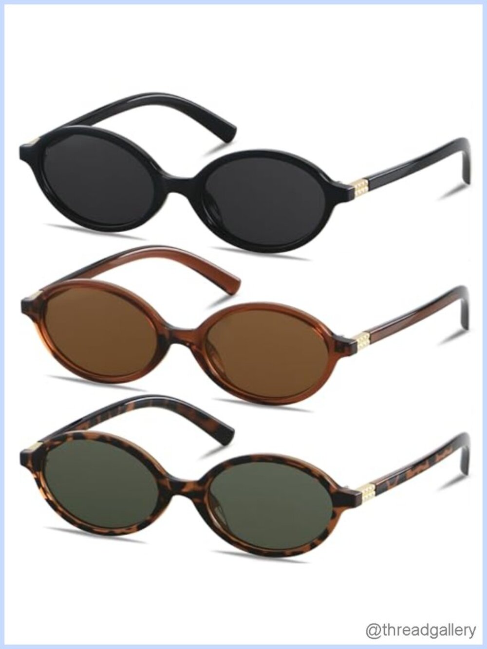Retro Oval Sunglasses Womens Trendy Y2K Vintage 90s Chic Designer